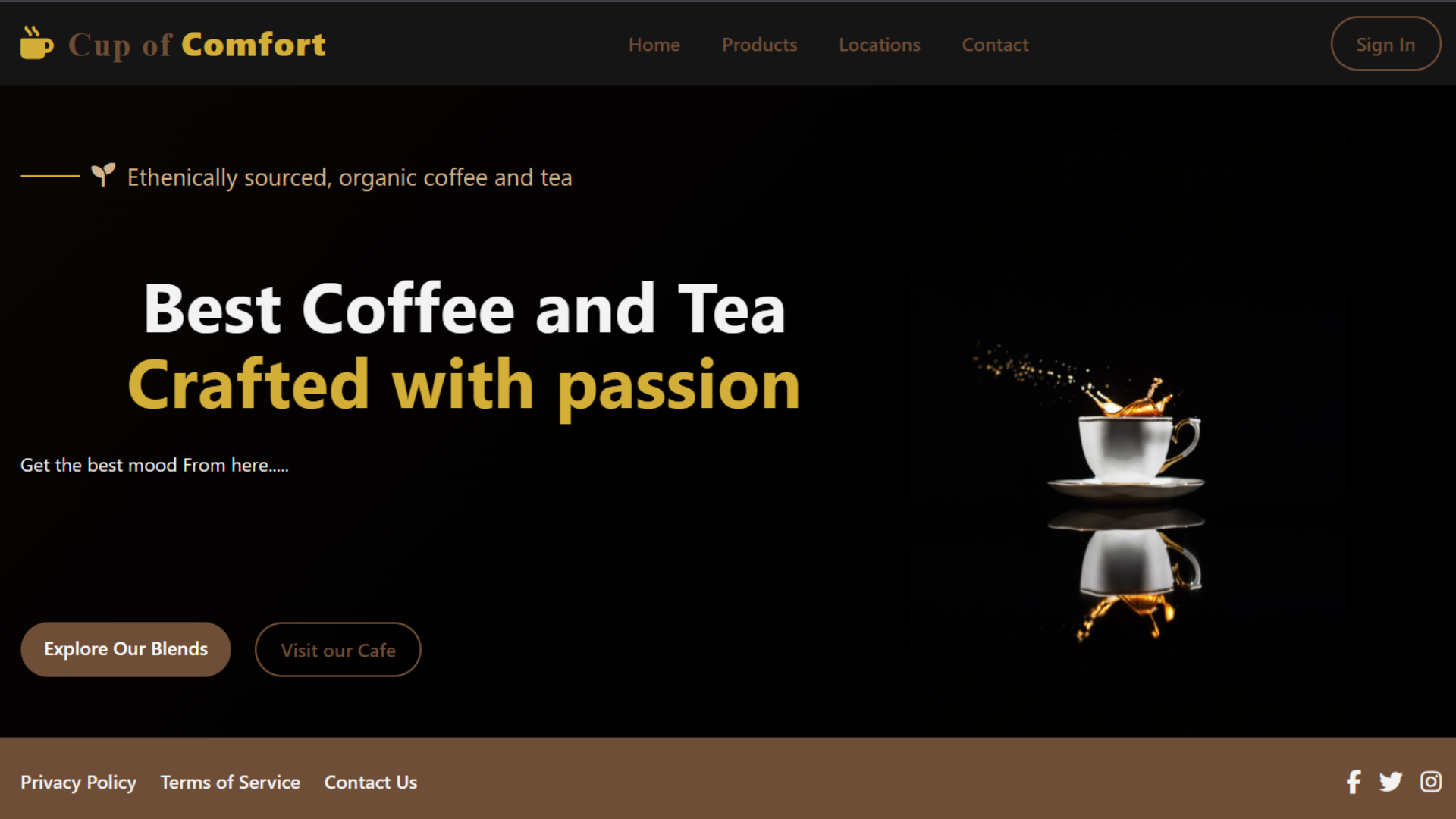 Coffee/tea website